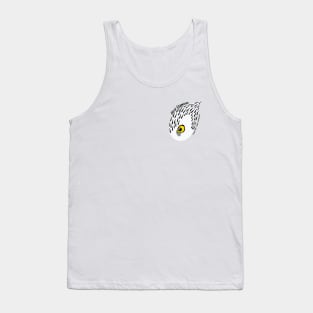 Snowy Owl (Large Text) Tank Top